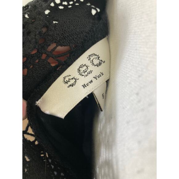 Sea Black Linen Spaghetti Tie Strap Dress Sz S - Picture 3 of 3